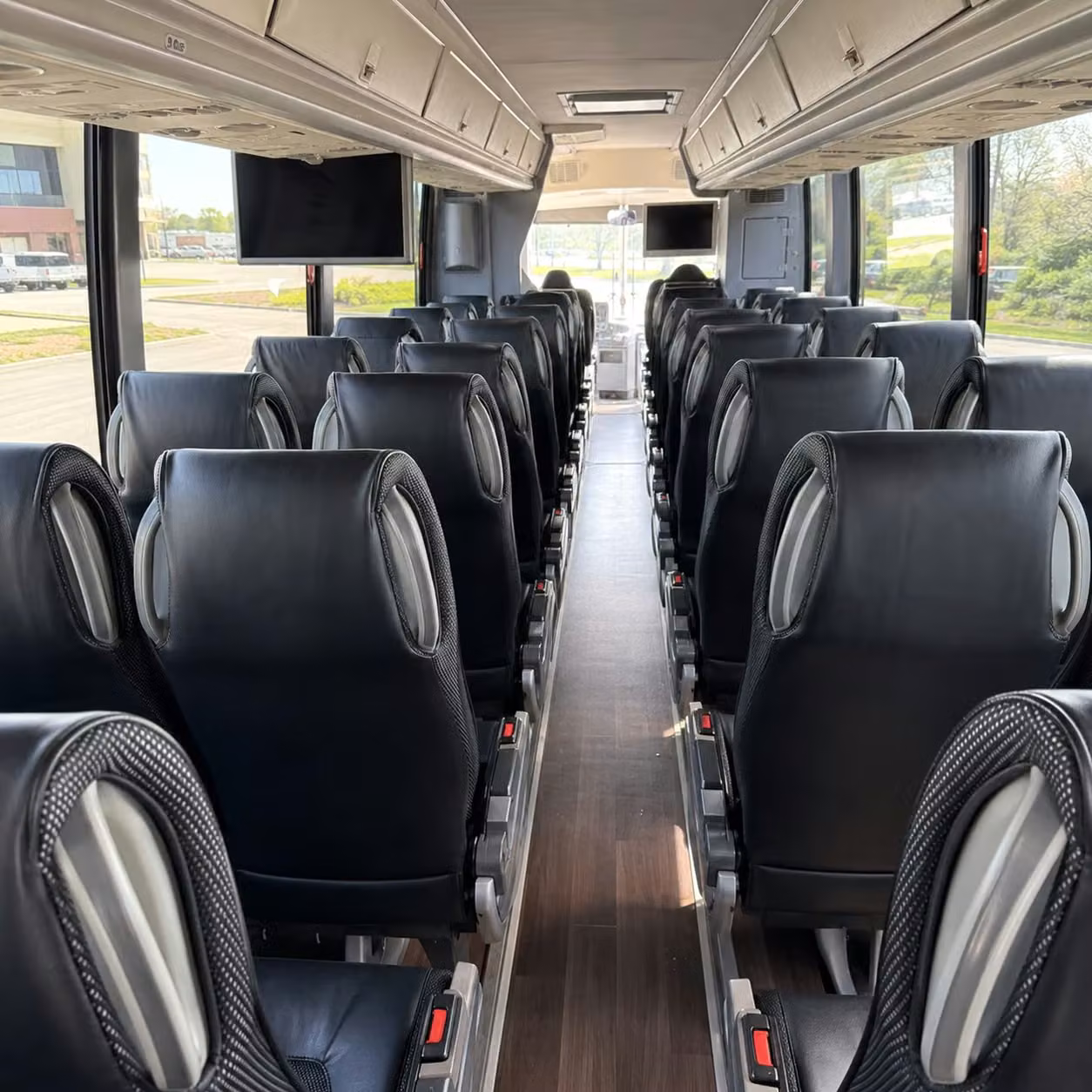56 passenger charter bus interior
